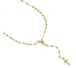 Miraculous Madonna Yellow Gold Rosary Necklace 803321716888
