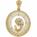 Lady pendant with Madonna in yellow and white gold 803321731694