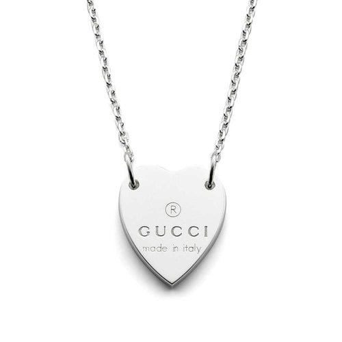 Collana Gucci Donna Cuore Argento Collezione Trademark YBB22351200100U