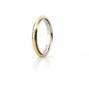 UNOAERRE Andromeda Slim Wedding Ring with Diamond 3mm Yellow White Gold Brilliant Promises