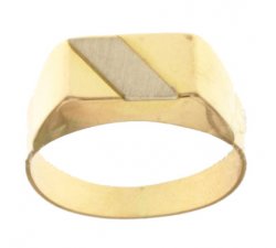 Gelb- und Weißgold Herrenring 803321712012