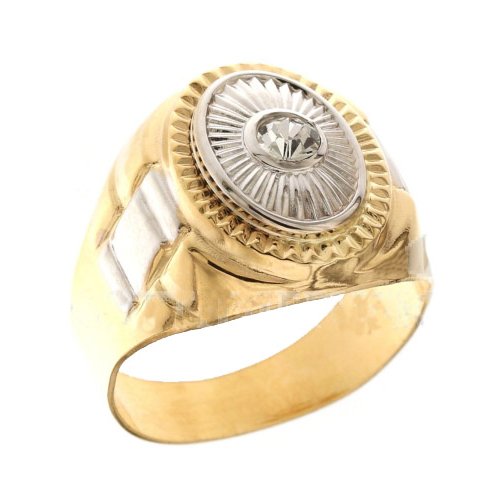 Men&#39;s Ring in White and Yellow Gold 803321700382