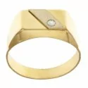 Men's Ring in White and Yellow Gold 803321715404