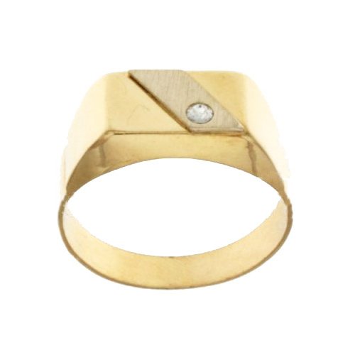 Herrenring aus Weiß- und Gelbgold 803321715404