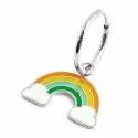 Einzelner Ohrring Marlù mit Regenbogen-Anhänger 18OR071