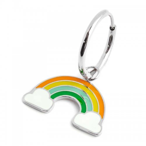 Marlù single earring with rainbow pendant 18OR071