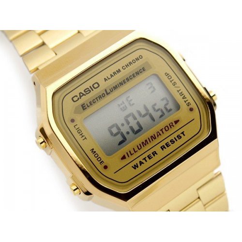 CASIO Unisex Watch Illuminator A168WG-9EF Stahl PVD vergoldet Vintage