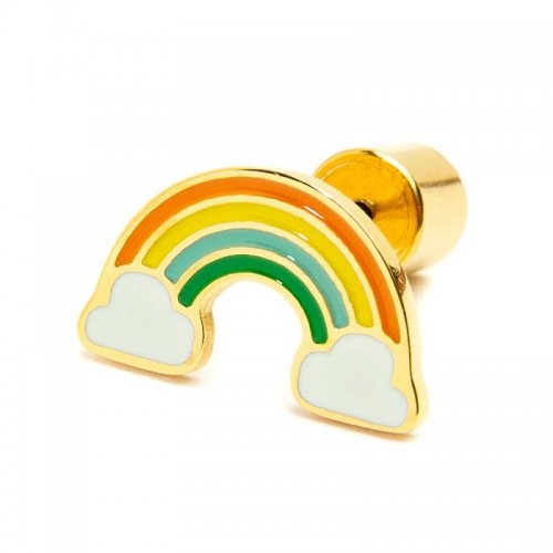 Marlù single earring with rainbow 18OR074