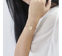 Brosway Bracciale Donna In Acciaio Collezione Chakra | BHK237 | PVD Oro Rosa Con Scritta 'Dreams' | Diametro 70 Mm | Idea Regalo Ufficiale