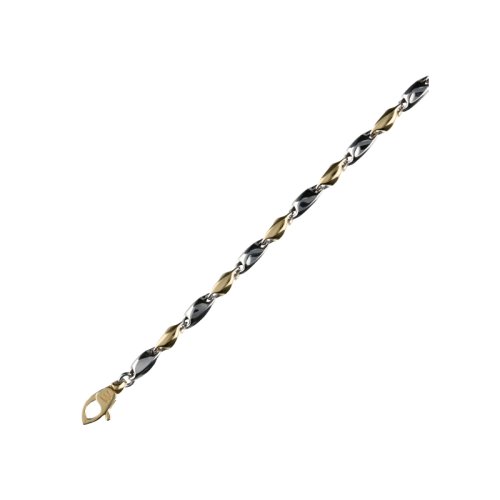 Collana Uomo in Oro Giallo Bianco GL100015