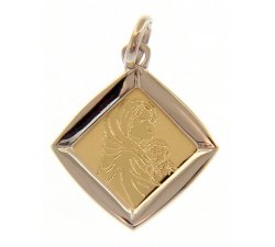 Madonna pendant in yellow and white gold GL100021