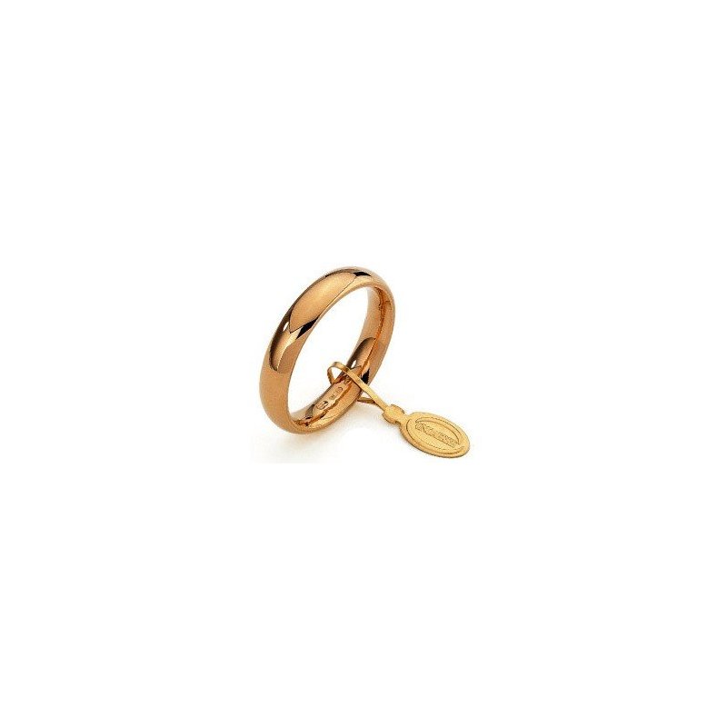 Unoaerre Comfortable Wedding Ring 4 mm Yellow Gold