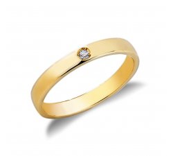 Ehering aus Gelbgold mit Diamant FSD010GG