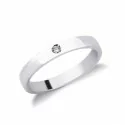 White Gold Wedding Ring with Diamond FSD010BB