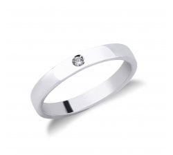 White Gold Wedding Ring with Diamond FSD010BB