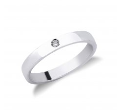 White Gold Wedding Ring with Diamond FSD010BB