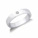 White Gold Wedding Ring with Diamond FSD020BB