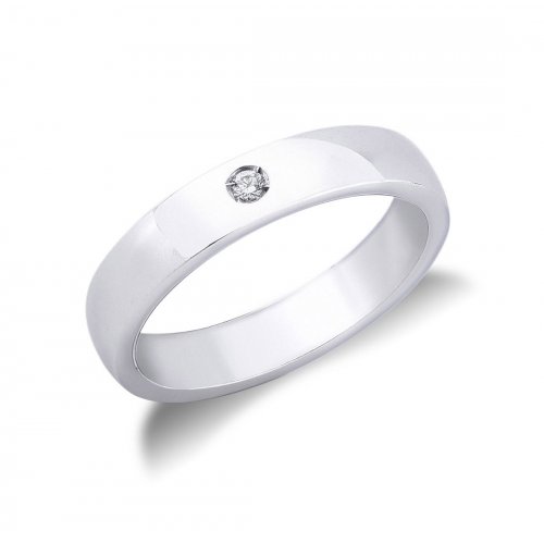 White Gold Wedding Ring with Diamond FSD020BB
