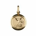 Yellow Gold Baptism Medal Pendant GL100023