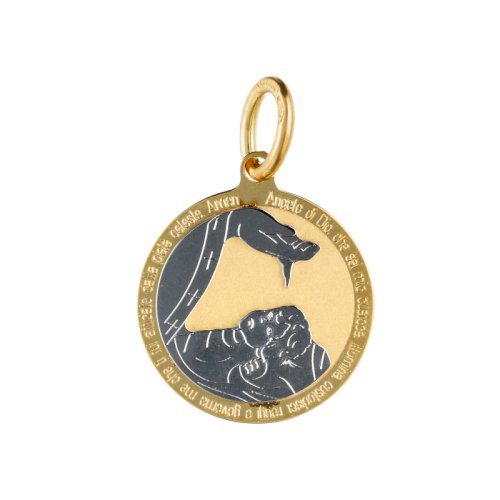 Yellow Gold Baptism Medal Pendant GL100024