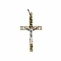 Man&#39;s Cross in Yellow and White Gold GL100028