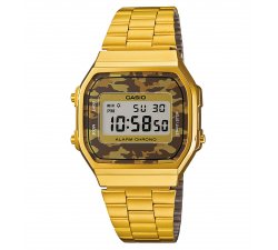 CASIO Unisex Vintage Watch A168WEGC-5EF golden camouflage