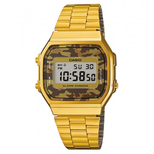 CASIO Unisex Vintage Watch A168WEGC-5EF golden camouflage