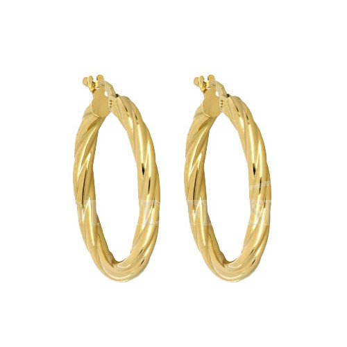 Women&#39;s Hoop Earrings in Yellow Gold 803321724293