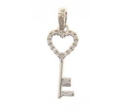 Key pendant white gold 099433