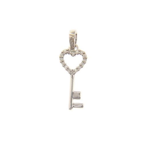 Key pendant white gold 099433