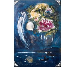 Painting Acca Argenti Chagall and the flowers 60DG.1