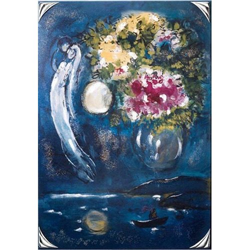 Painting Acca Argenti Chagall and the flowers 60DG.1