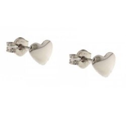 White Gold Women Hearts Earrings 803321728721