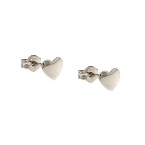 White Gold Women Hearts Earrings 803321728721