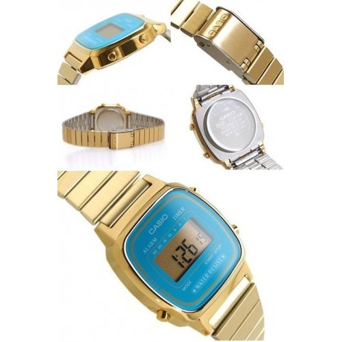 CASIO women's watch LA670WGA-2DF Steel PVD gold gilt Vintage