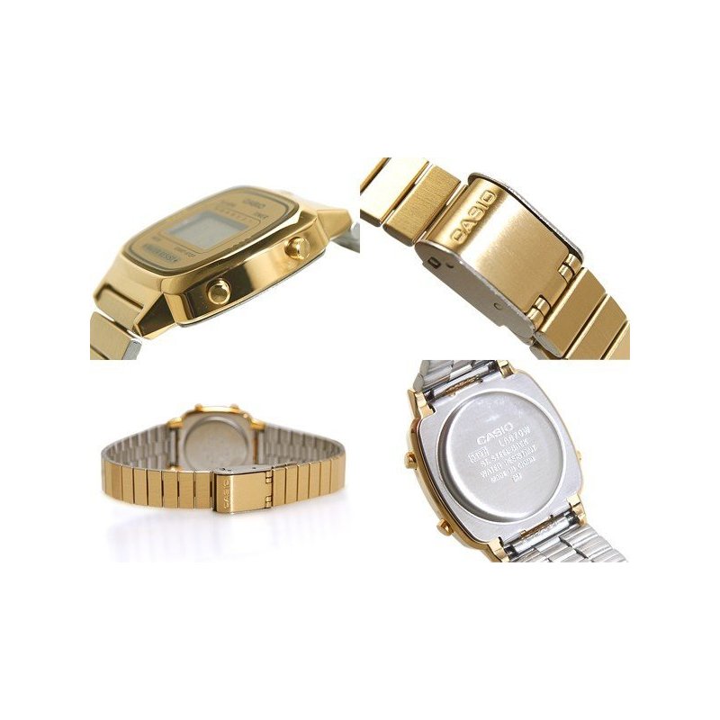 CASIO women's watch LA670WGA-9DF Steel PVD gold gilt Vintage