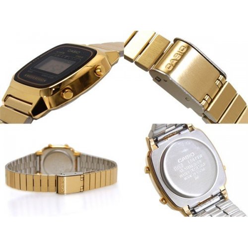 CASIO Damenuhr LA670WGA-1DF Stahl PVD vergoldet Vintage