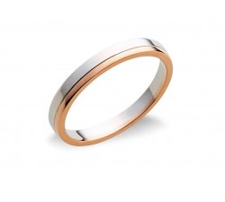 Rose White Gold Wedding Ring FAU110BR