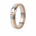 Rose White Gold Wedding Ring FAU110BR / B