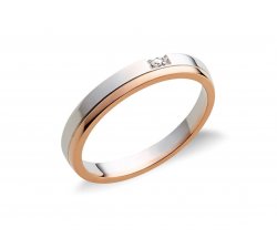 Rose White Gold Wedding Ring FAD110BR