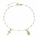 Miraculous Madonna Yellow Gold Rosary Bracelet 803321717229