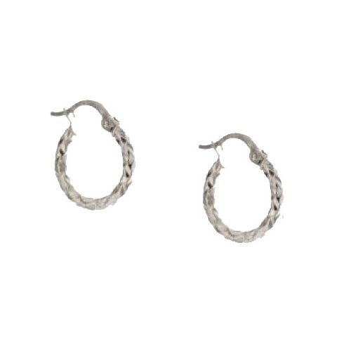 Women&#39;s Hoop Earrings in White Gold 803321709346