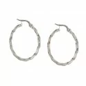 Women&#39;s Hoop Earrings in White Gold 803321709349
