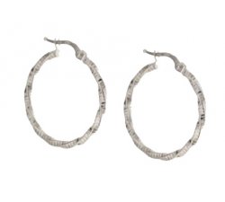 Women&#39;s Hoop Earrings in White Gold 803321709349