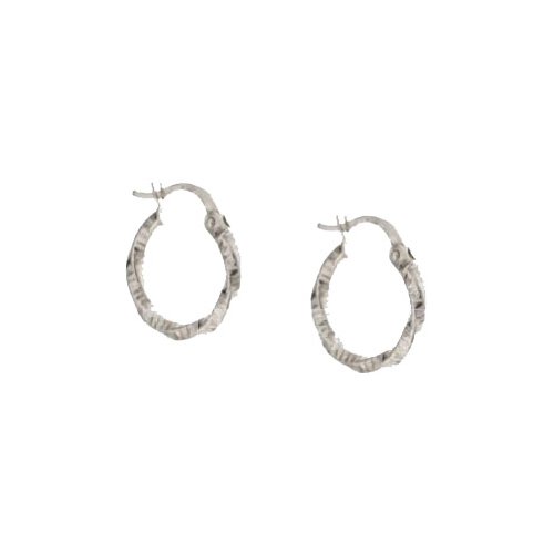 Women&#39;s Hoop Earrings in White Gold 803321727852