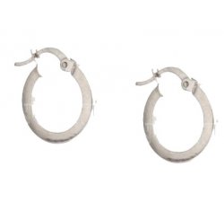 Women&#39;s Hoop Earrings in White Gold 803321727697