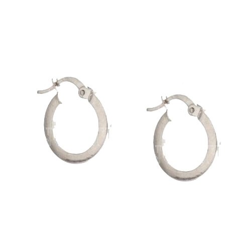 Women&#39;s Hoop Earrings in White Gold 803321727697