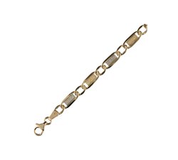 Bracciale Uomo in Oro Giallo e Bianco GL100038