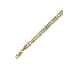 Men&#39;s Bracelet in Yellow and White Gold GL100039