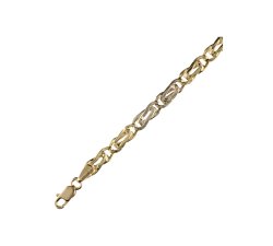 Men's Bracelet in Yellow and White Gold GL100039